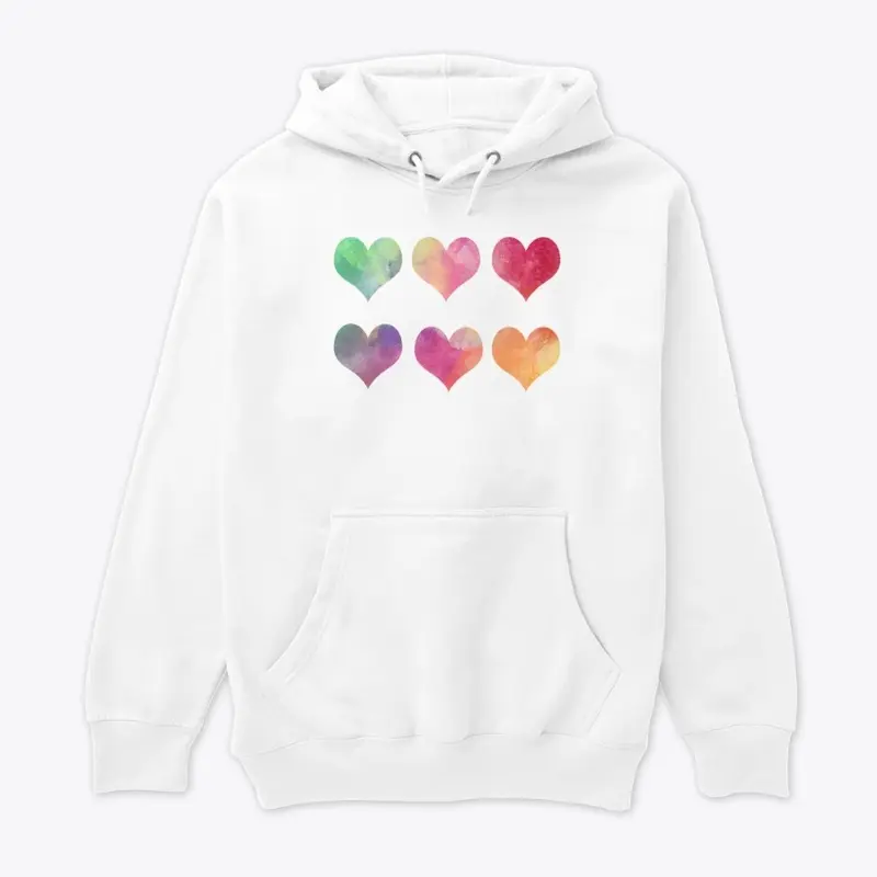 Colorful Hearts Hoodie